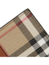 Check Print Leather Card Holder Beige - BURBERRY - BALAAN 7