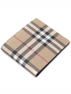 Check Pattern Half Halfwallet Beige - BURBERRY - BALAAN 6