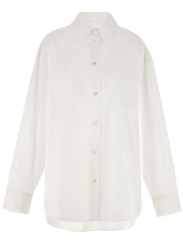 Fabrica Silk Long Sleeve Shirt White - ISABEL MARANT - BALAAN 2