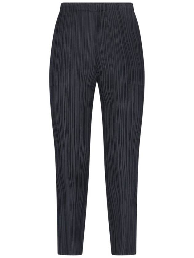 Pleats Basic Cropped Pants Black - ISSEY MIYAKE - BALAAN 2