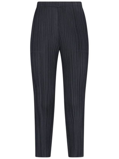 Pleats Basic Cropped Pants Black - ISSEY MIYAKE - BALAAN 1