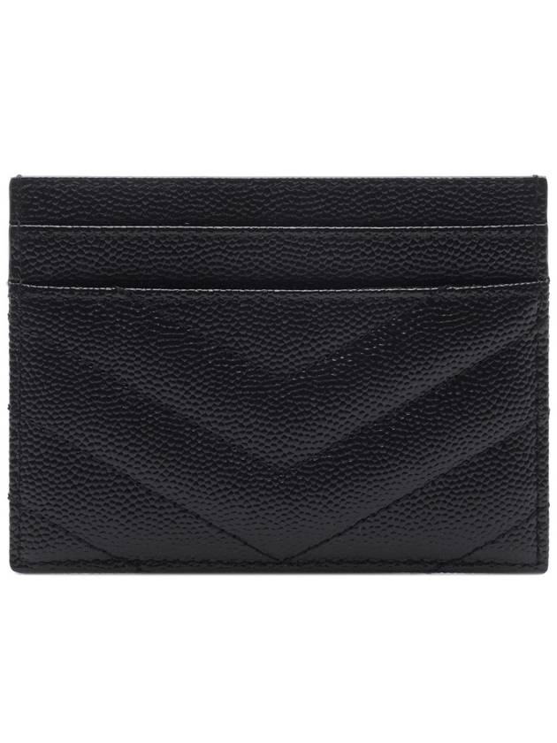 Gold Hardware Matelasse Caviar Leather Card Wallet Black - SAINT LAURENT - BALAAN 5