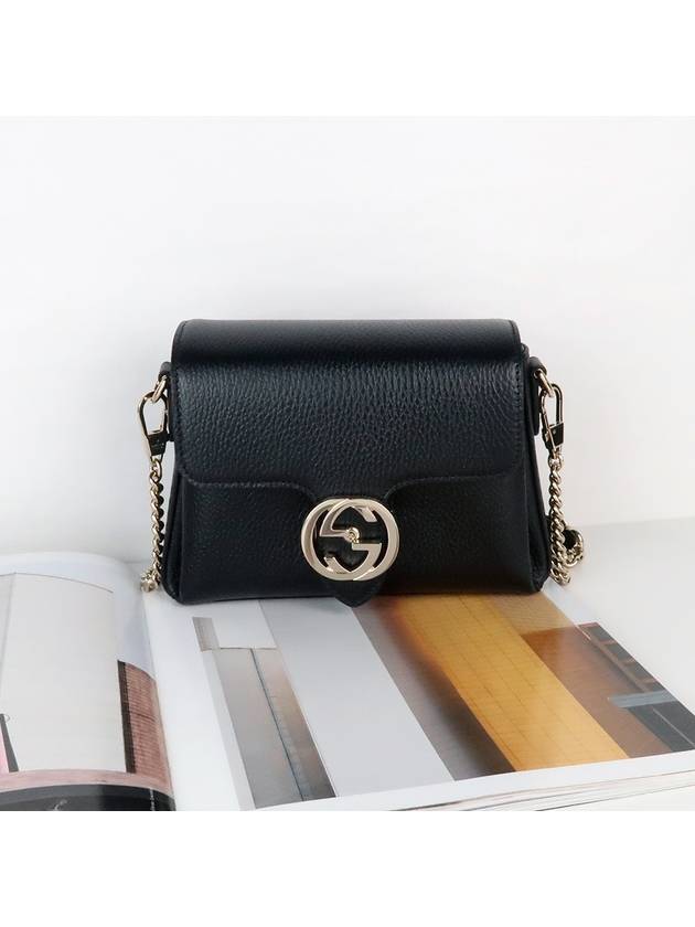 GG Interlocking Chain Mini Shoulder Bag Black - GUCCI - BALAAN 3