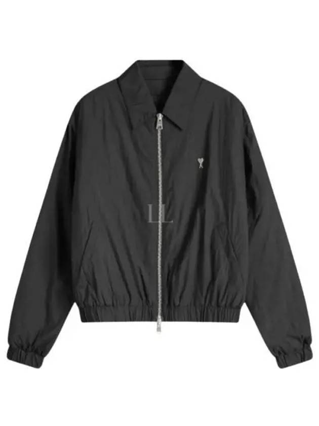 De Coeur Zip-Up Jacket Black - AMI - BALAAN 2