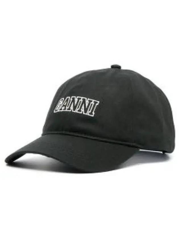 Embroid Logo Ball Cap Black - GANNI - BALAAN 2