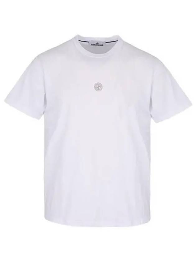 Chest Logo Print Short Sleeve T-Shirt White - STONE ISLAND - BALAAN 6