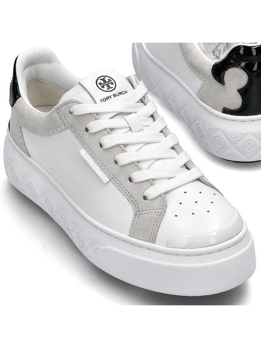 Ladybug Suede Leather Low Top Sneakers White - TORY BURCH - BALAAN 2