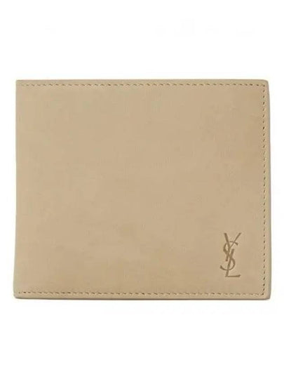 Cassandre Logo Bifold Half Wallet Beige - SAINT LAURENT - BALAAN 2