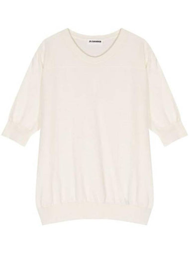 Long Sleeve T-Shirt J02GC0117 J15383 281 WHITE - JIL SANDER - BALAAN 1