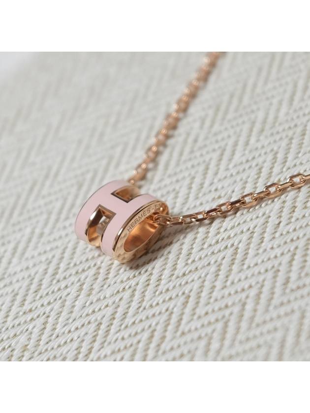 Mini Pop H Pendant Rose Gold Rose Dragee - HERMES - BALAAN 5