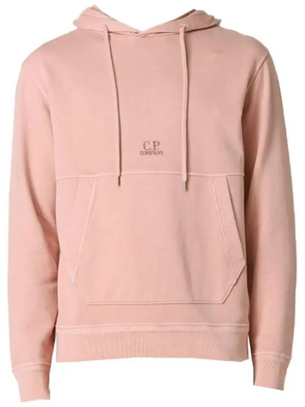 Central Logo Hoodie Pale Mauve - CP COMPANY - BALAAN 3