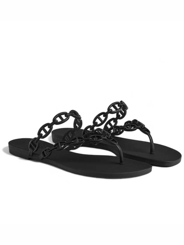 Island Sandals Noir - HERMES - BALAAN 4