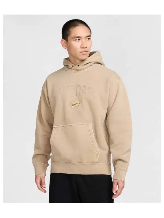 Solo Swoosh Fleece Hoodie Parachute Beige - NIKE - BALAAN 2