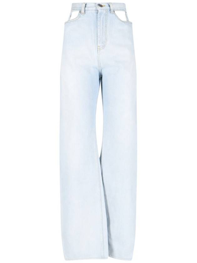 Women's Cut Out Straight Jeans Light Blue - MAISON MARGIELA - BALAAN 2