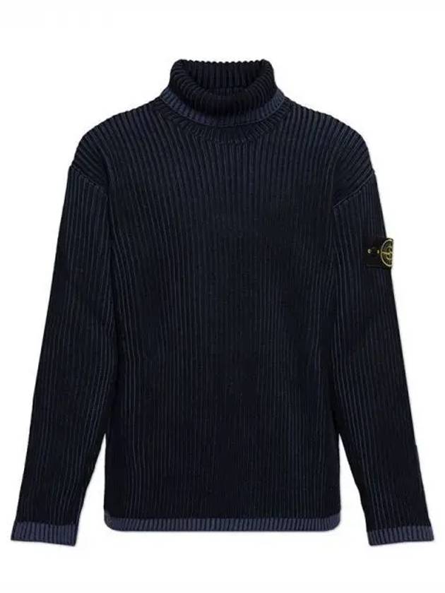 Vanish Full Rib RWS Wool Knit Top Navy - STONE ISLAND - BALAAN 2