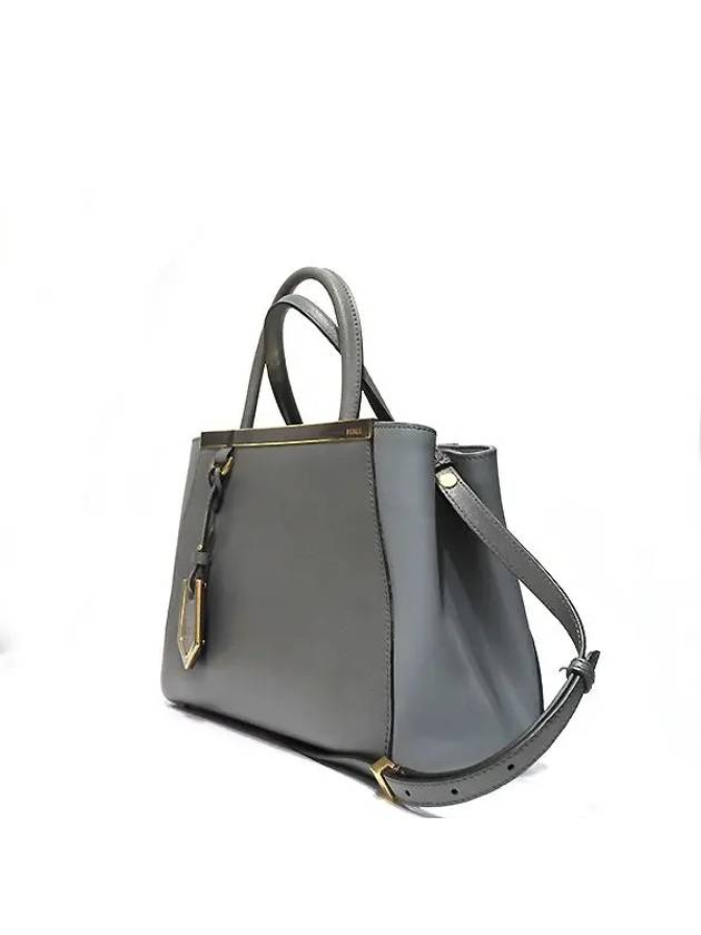 8BH253 Gray Leather Toujour S Tote Bag Shoulder Strap 2WAY - FENDI - BALAAN 3