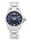 Conquest Quartz Metal Band Watch Blue - LONGINES - BALAAN 3