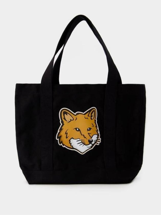 Fox Head Print Tote Bag Black - MAISON KITSUNE - BALAAN 2