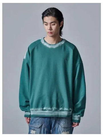 Bleached loose fit sweatshirt green domestic product GM0024071748720 - JUUN.J - BALAAN 1