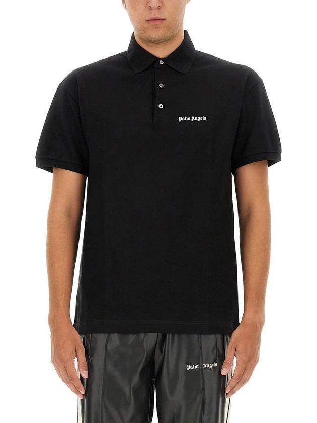 Palm Angels Polo With Logo - PALM ANGELS - BALAAN 1