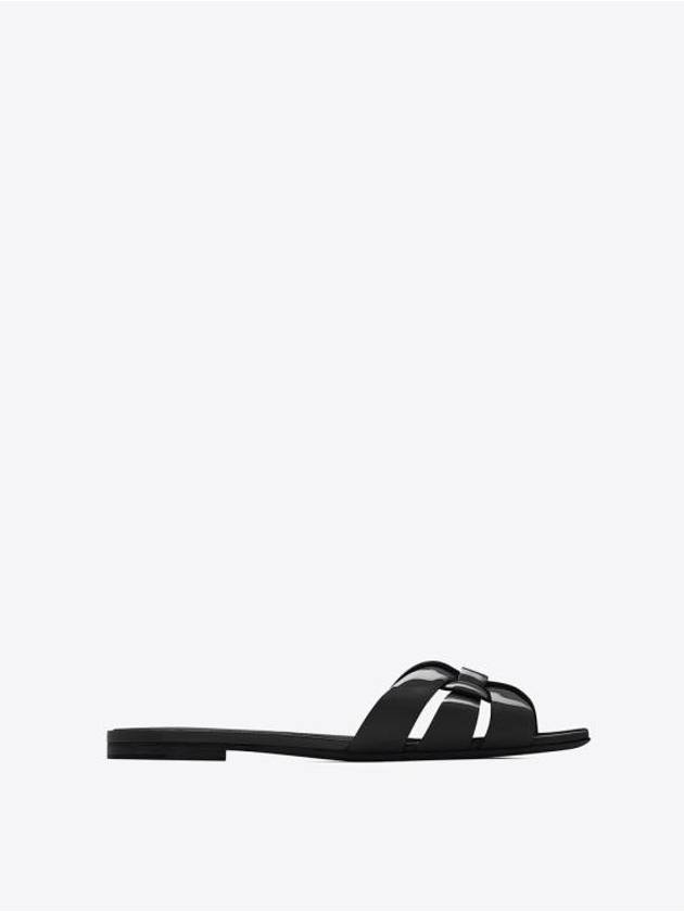 Tribute Patent Leather Mules Black - SAINT LAURENT - BALAAN 2