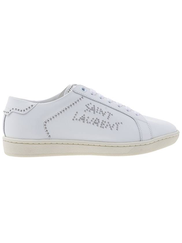 Women's SL 08 Smooth Leather Low Top Sneakers Blanc Optic - SAINT LAURENT - BALAAN 3