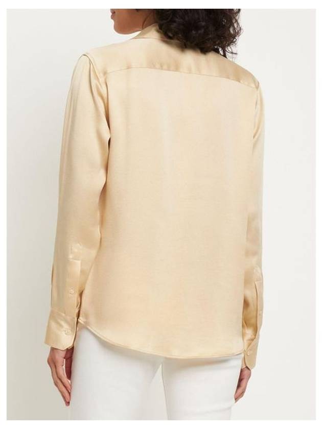 Classic Silk Long Sleeve Shirt Vanilla - AMI - BALAAN 4