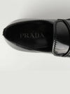 Chocolate Brushed Leather Loafers Black - PRADA - BALAAN 7