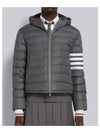 Poly Twill Down Filled 4-Bar Ski Padding Grey - THOM BROWNE - BALAAN 2