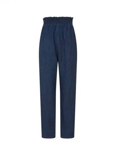 Women s Smoking Waist Linen Pants Blue 271504 - EMPORIO ARMANI - BALAAN 1