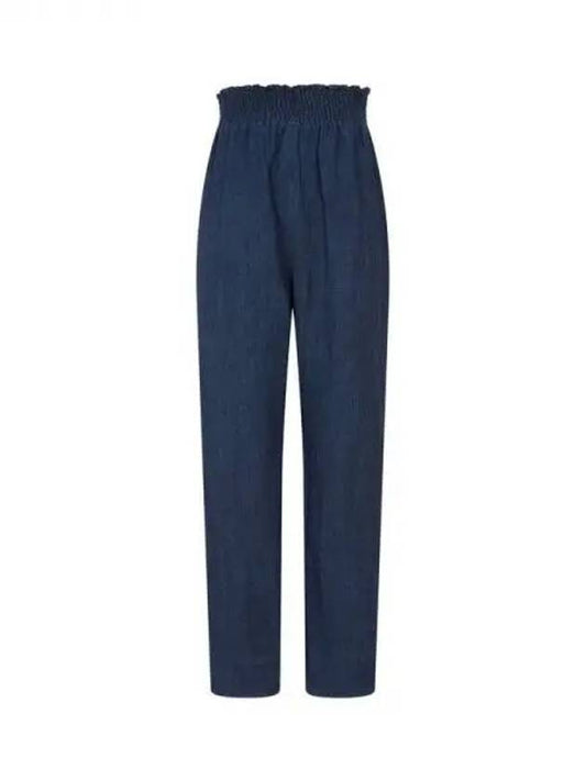 Women s Smoking Waist Linen Pants Blue 271504 - EMPORIO ARMANI - BALAAN 1