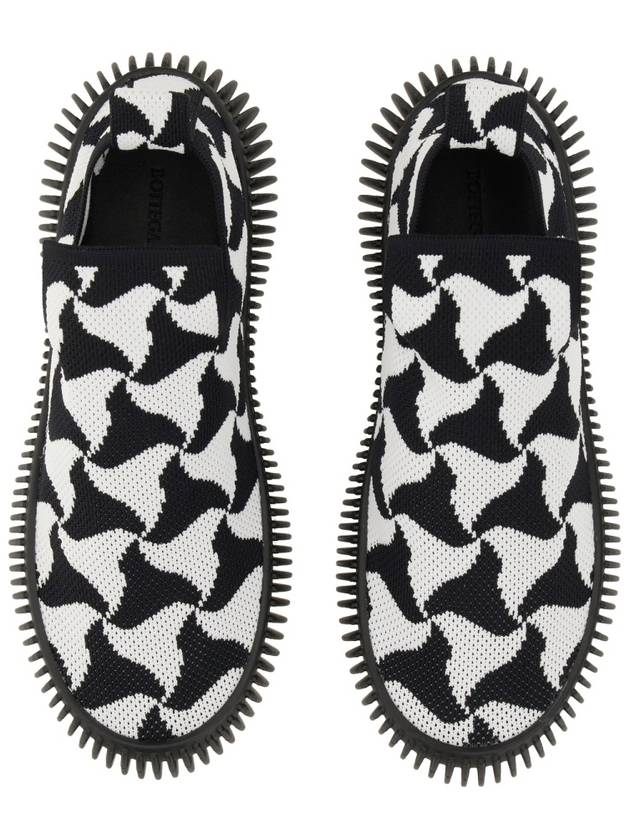 Ripple Slip-Ons Black White - BOTTEGA VENETA - BALAAN 4