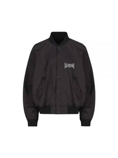 Boxing Varsity Bomber Jacket Black - BALENCIAGA - BALAAN 2