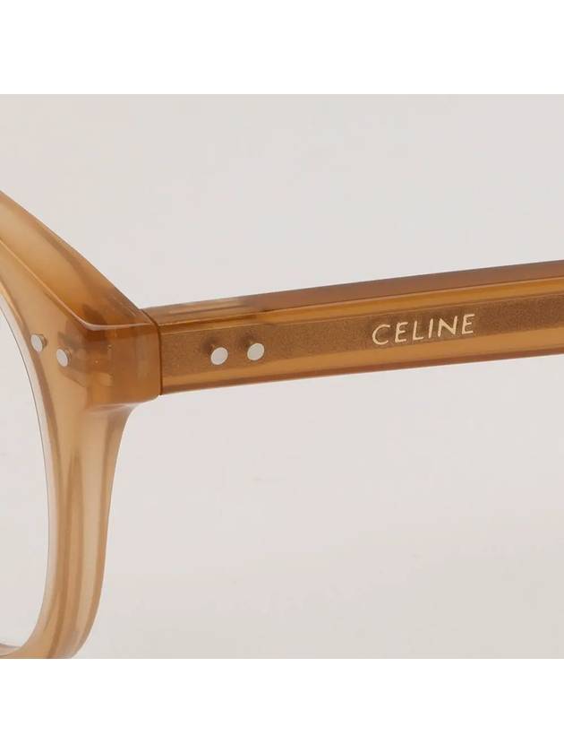 Glasses frame CL50130I 047 Transparent brown overfit square horn - CELINE - BALAAN 5