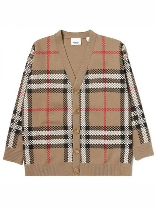 Kids Check Wool Cardigan 8068399 A7028 10A 14A - BURBERRY - BALAAN 2