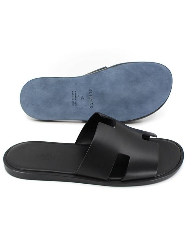 HM Izmir Men's Black Slippers 42 H212879ZH HM41SH004 - HERMES - BALAAN 4