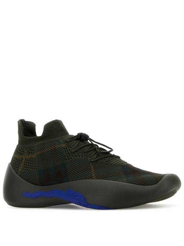 Check Knit Neptune Low Top Sneakers Bramble - BURBERRY - BALAAN 3