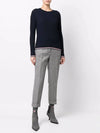 Women's Lightweight Baby Cable Wool Knit Top Navy - THOM BROWNE - BALAAN 3