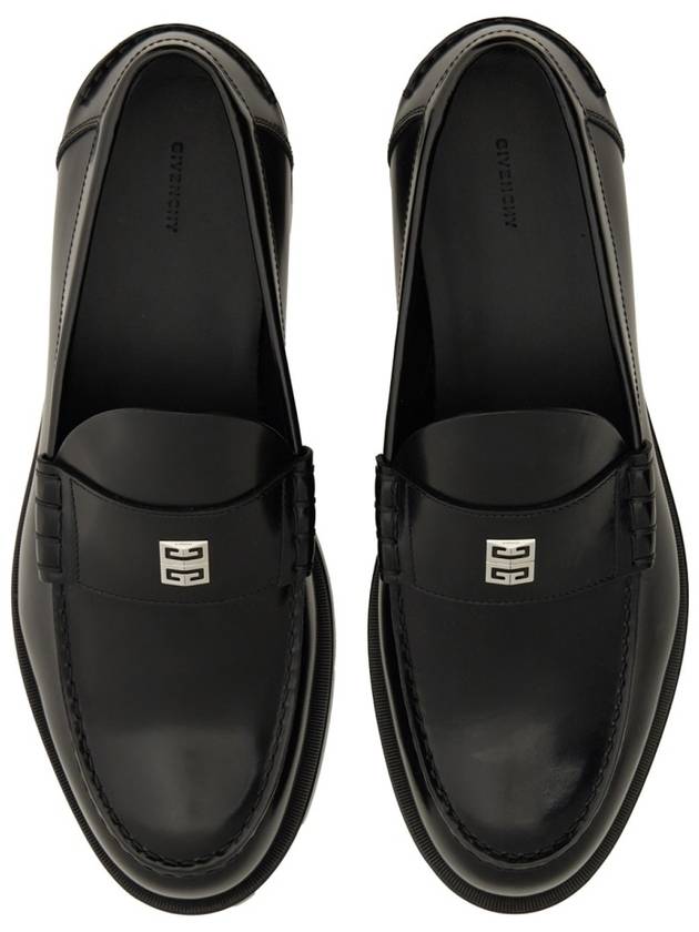 Mr G Mocassin Leather Loafers Black - GIVENCHY - BALAAN 7