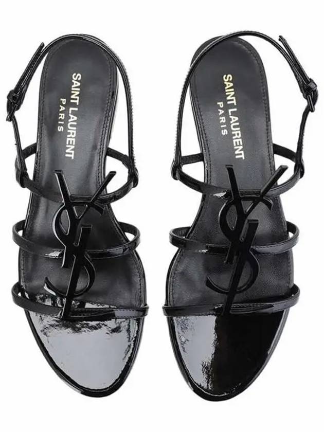 Women's Cassandra Open Sandals Black - SAINT LAURENT - BALAAN 2