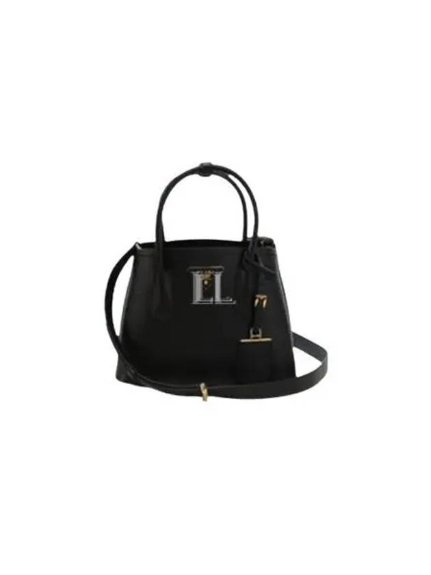 Double Saffiano Leather Mini Bag Black - PRADA - BALAAN 2