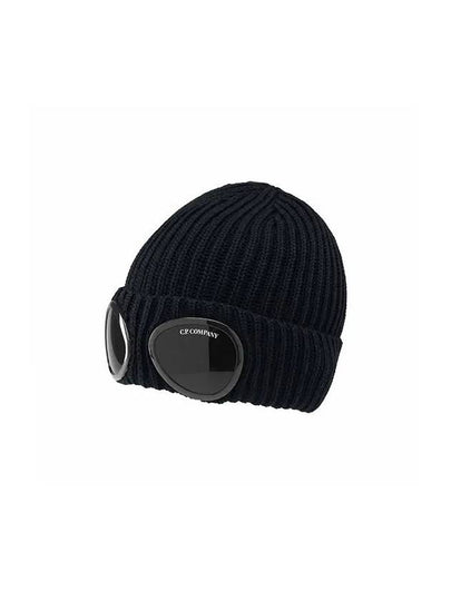 Extra Fine Merino Wool Goggle Beanie Navy - CP COMPANY - BALAAN 2