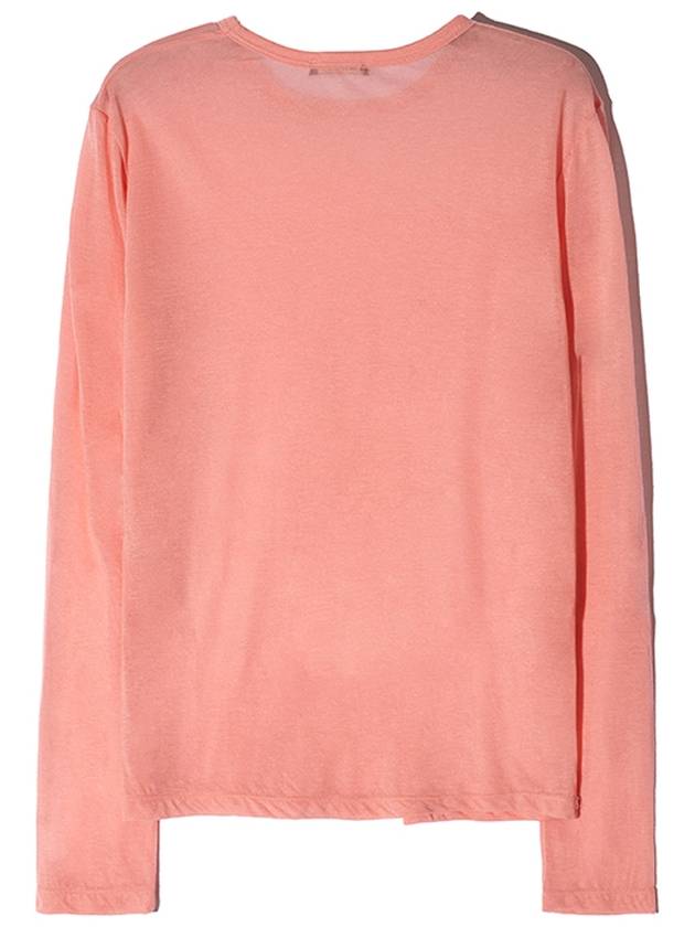 See through tencel long sleeve t shirt pink - LESEIZIEME - BALAAN 8