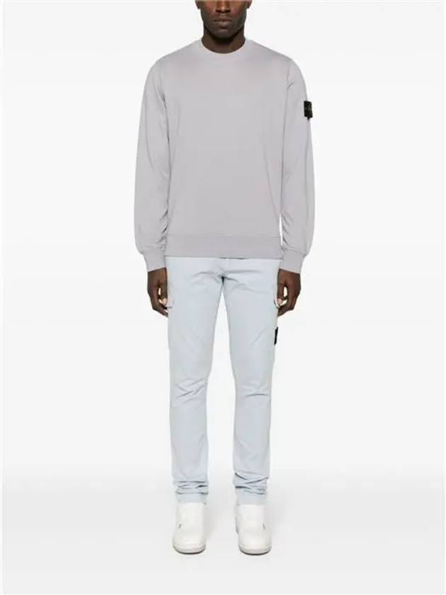 Wappen Patch Garment Dyed Sweatshirt Grey - STONE ISLAND - BALAAN 4