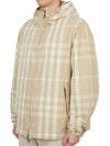 Check Nylon Reversible Hooded Jacket Soft Fawn - BURBERRY - BALAAN 8