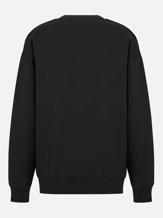 Cotton Fleece Sweatshirt Black - DIOR - BALAAN 3