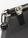 Prada 2NH005 2MB8 Black Saffiano Leather Engraved Logo Strap Clutch - PRADA - BALAAN 8