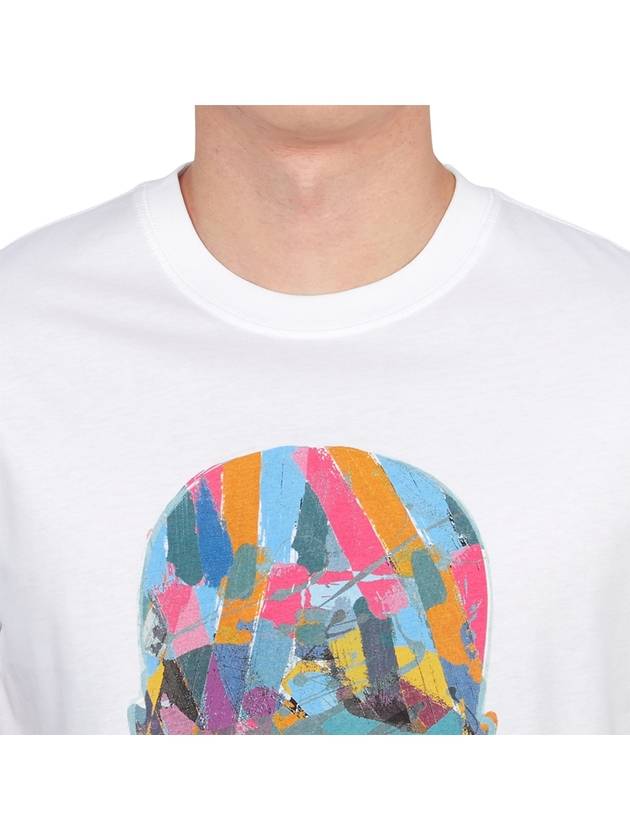 Multi-Color Skull Print Short Sleeve T-Shirt White - PAUL SMITH - BALAAN 6