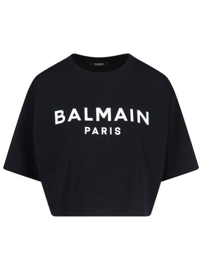 Logo Print Boxy Short Sleeve T-Shirt Black - BALMAIN - BALAAN 2