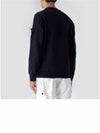 Wappen Patch Crew Neck Sweatshirt Navy - STONE ISLAND - BALAAN 6